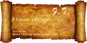 Florea Tünde névjegykártya